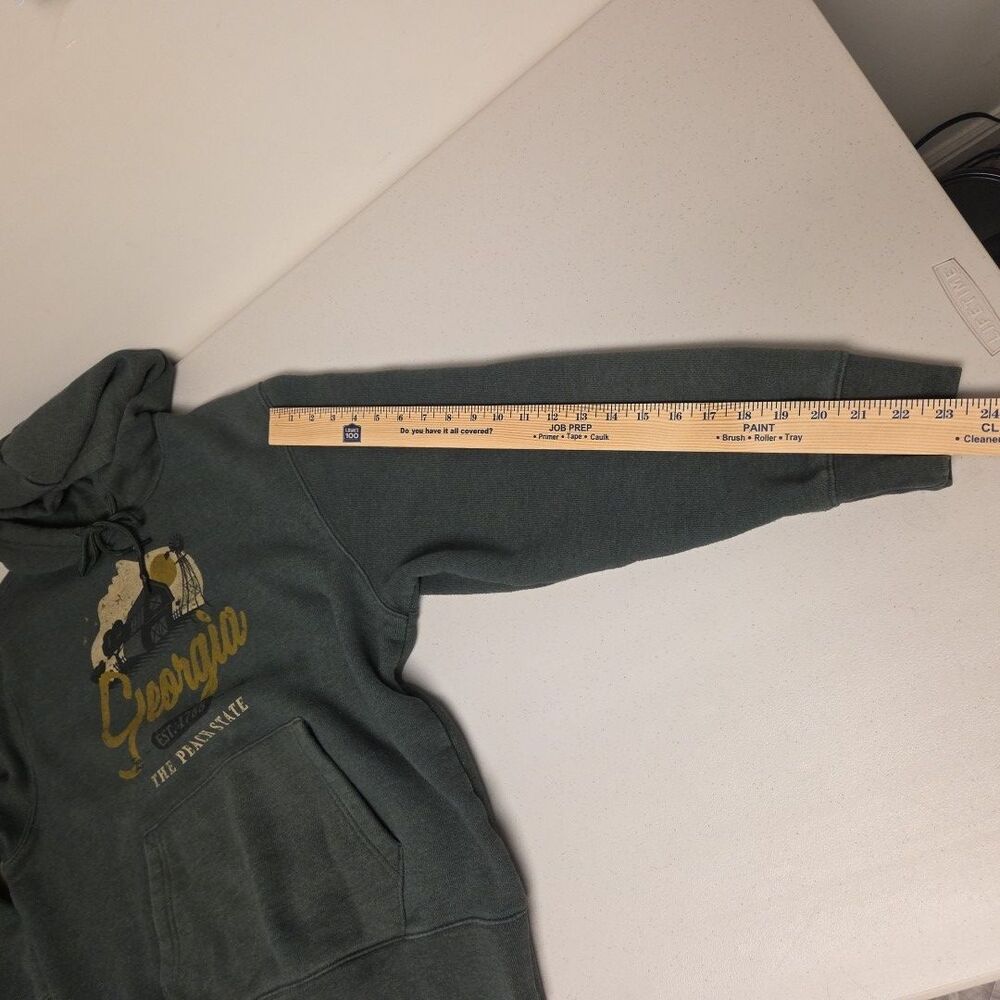 State of Mine Georgia Fleece Hoodie Sweatshirt Green Size XL Men's Unisex - Picture 8 of 10